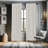 Geometric Semi-Sheer Rod Pocket Curtain Panels-1659594669