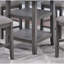 Table de salle à manger à hauteur de comptoir avec étagères de rangement à 4 chaises avec siège rembourré et dossier unique 5 pièces-436772311-436772309