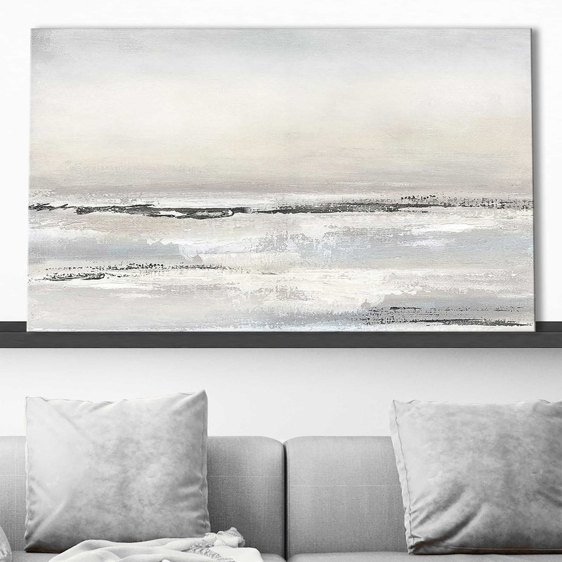 «Distant Fog» par Tava Studios - Peinture, Toile tendue, H 36 po x l 60 po x P 1,5 po