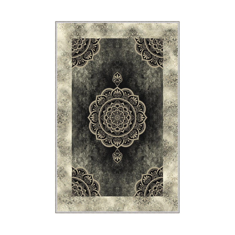Stylish Hall Carpet, 2.6 x 4.9 Feet, 100% Polyester, 650 g/m² | Antibacterial, Non-Slip PVC Underside, 0.3 in Pile Height | Machine Washable, 3D Digital Printing, Perfect for Any Entryway or Living Space