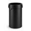 Poubelle commerciale Home Zone Living de 60 litres (16 gallons), ronde, à ouverture supérieure, couvercle amovible, en acier inoxydable, noir mat