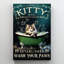 «Red Kitty and Bath Soap - Wash Your Paws», toile tendue pour la salle de bain-1565349924