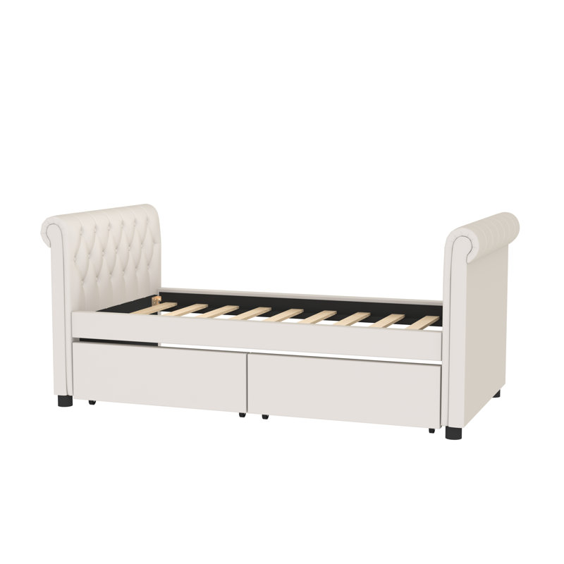 Khaza Daybed with Trundle, Beige