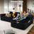 Cozza 2 - Piece Upholstery Compression Sofa, No Assembly Required Sectional Free Combination Couch with L-Shape Chaise-745457695-750051917