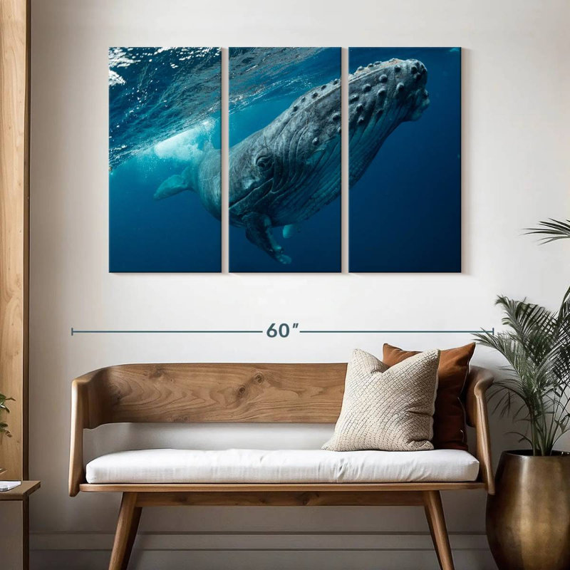 Brampt Whale Near Surface, 32" H x 50" W