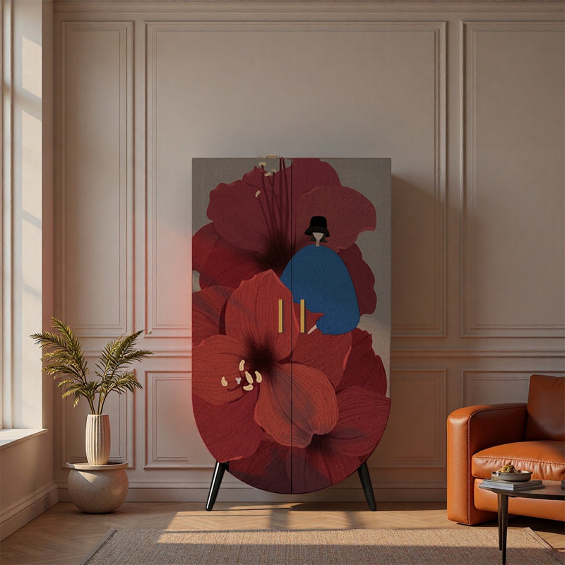 Armoire avec rangement en pin massif avec rangement