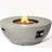 Outdoor 40000 Propane Fireplace - Steel, Features Grey Fire Pit Bowl