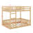 Full Over Full Wood Bunk Bed With Ladder And Guardrails-118703476