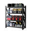 Étagère métallique robuste de 1814 kg (4000 lb) pour garage, dimensions : 175 cm (69 po) de hauteur x 150 cm (59 po) de largeur x 60 cm (23,6 po) de profondeur, réglable, avec 4 étagères verticales et dos ouvert, style industriel, idéale pour entrepôt.