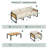 4-Piece Steel Outdoor Patio Conversation Set, 5-Person Patio Furniture Set with Coffee Table for Backyard-1724117955