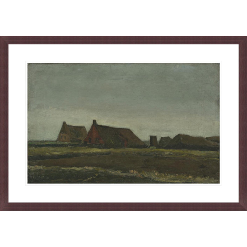 Chalets par Vincent van Gogh - Impression sur toile, H 20,92 po x l 29,5 po