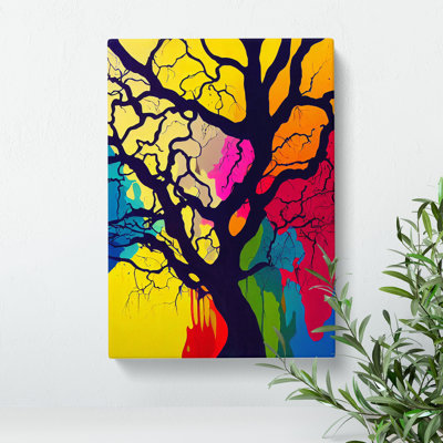 A Colourful Abstract Tree No.2 - Wrapped Canvas