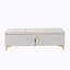 Repose-pieds de rangement élégant, banc de rangement avec pieds en métal pour chambre à coucher, salon