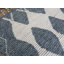Tapis de zone en laine bleu/ivoire 5 pi x 8 pi 3 po one-of-kind-noué la main Juelz