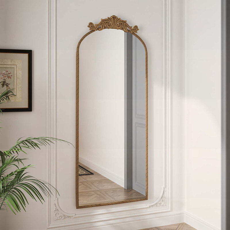 Miroir mural pour décoration intérieure rétro et extension d'espace, Bronze