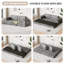 Grand canapé-lit pliant Boneless 4-en-1 - Futon convertible multi-styles l 79 po avec coussins amovibles, accoudoirs, poches latérales et matelas en mousse dépliable, gris foncé