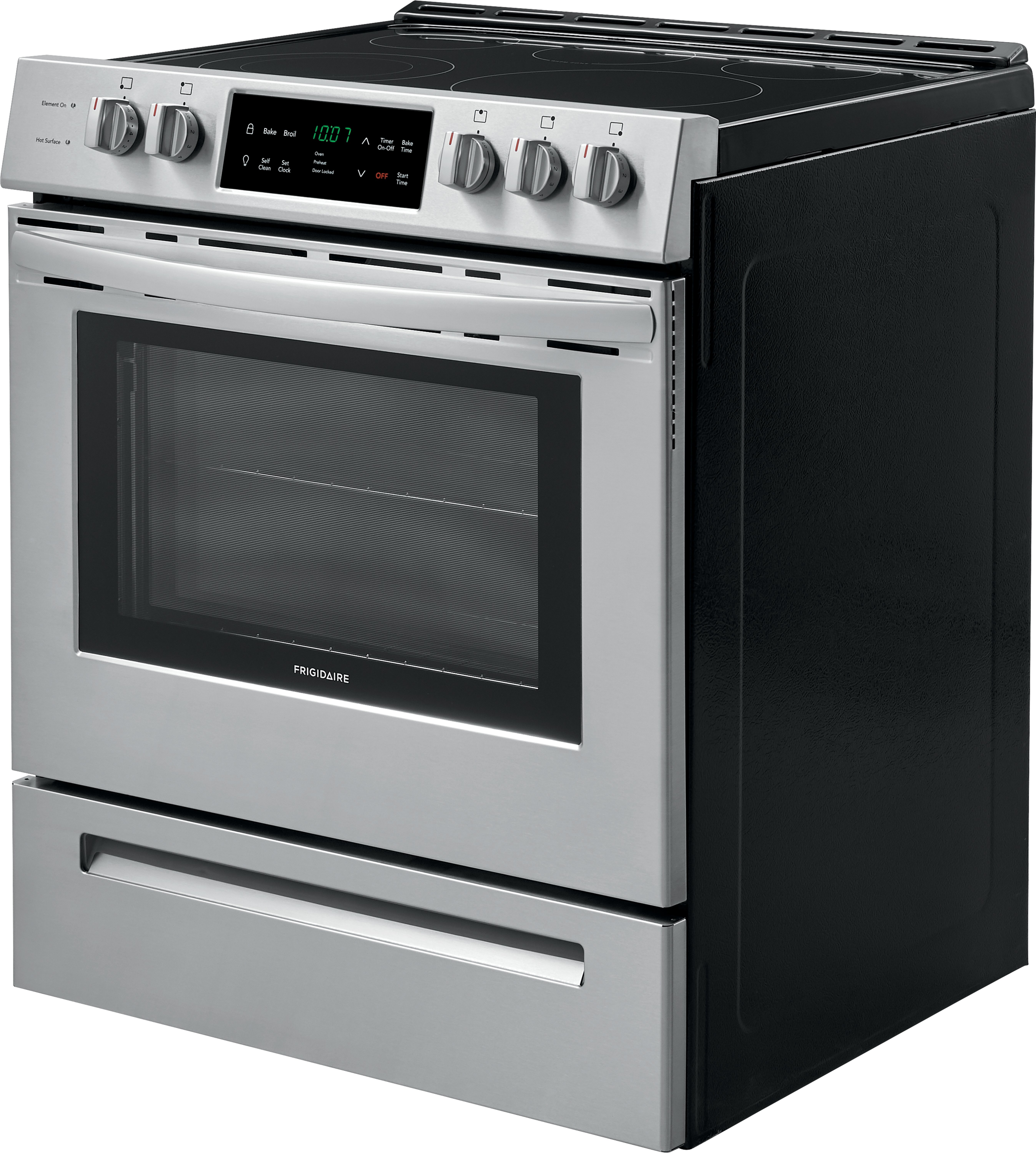 GE 30-in 4 Burners 5-cu ft Freestanding Electric Range (Stainless