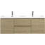 Meuble-lavabo double 59 po avec plateau en résine Followill-392087432