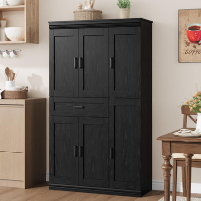 Armoire de cuisine 70 po autoportante - Grand bahut avec portes, tablettes et grand tiroir - Organisateur peu encombrant pour salle à manger, salon ou cuisinette