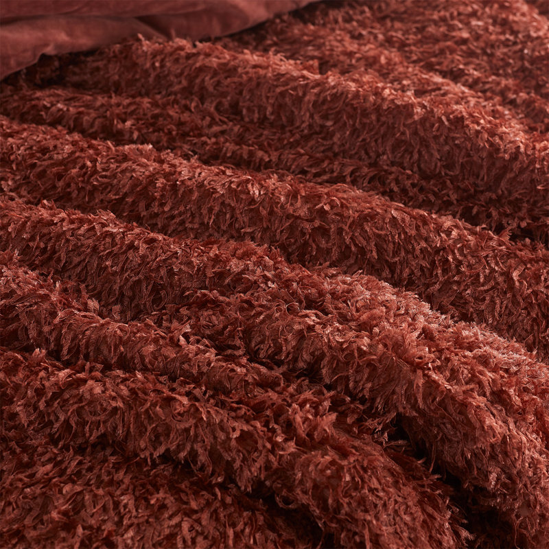 Polyester Baffle Box Stitch Comforter, Burnt Henna, Twin XL Comforter