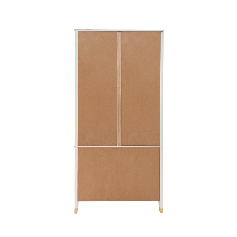 2 Door Wardrobe, White