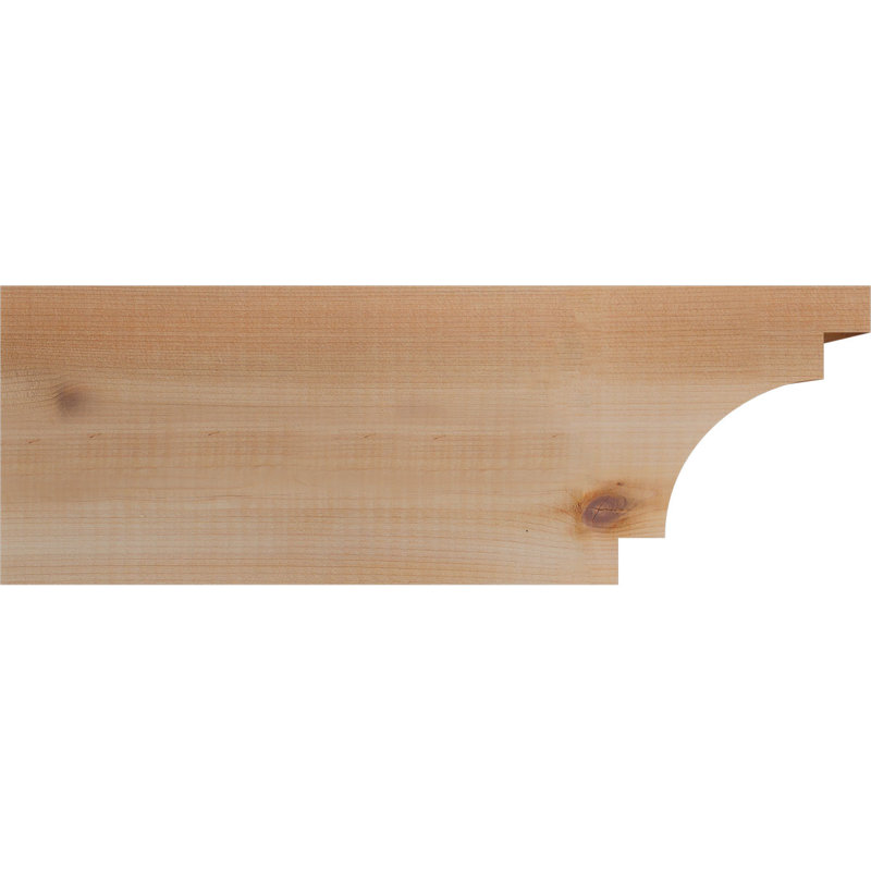 Queue de chevron lisse l 5 5 po x H 6 po x L 16 po, cèdre rouge de l'Ouest, Cèdre rouge, H 6 po x l 16 po x P 5,5 po