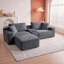 Canapé-lit modulaire à assise profonde modulaire avec porte-gobelets, ports USB, rangement et repose-pieds mobile, aucun assemblage requis pour le salon-1421580926