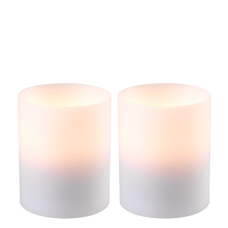 Deep Artificial Unscented Pillar Candle, 4.72" H x 3.94" W x 3.94" D