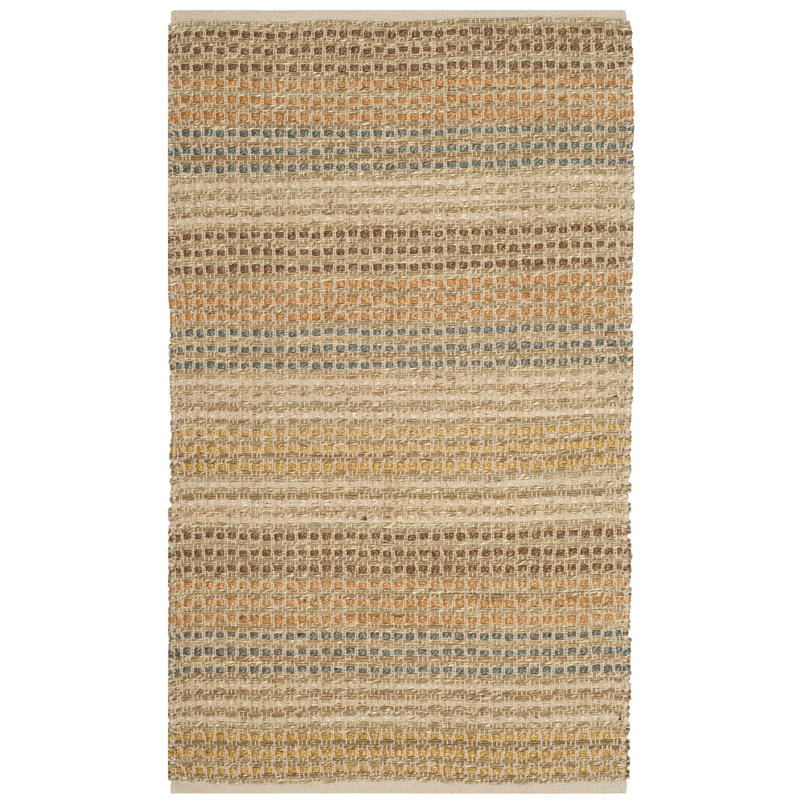 Tapis beige/brun/gris noué la à la main feliciana, Rectangulaire 3 pi x 5 pi