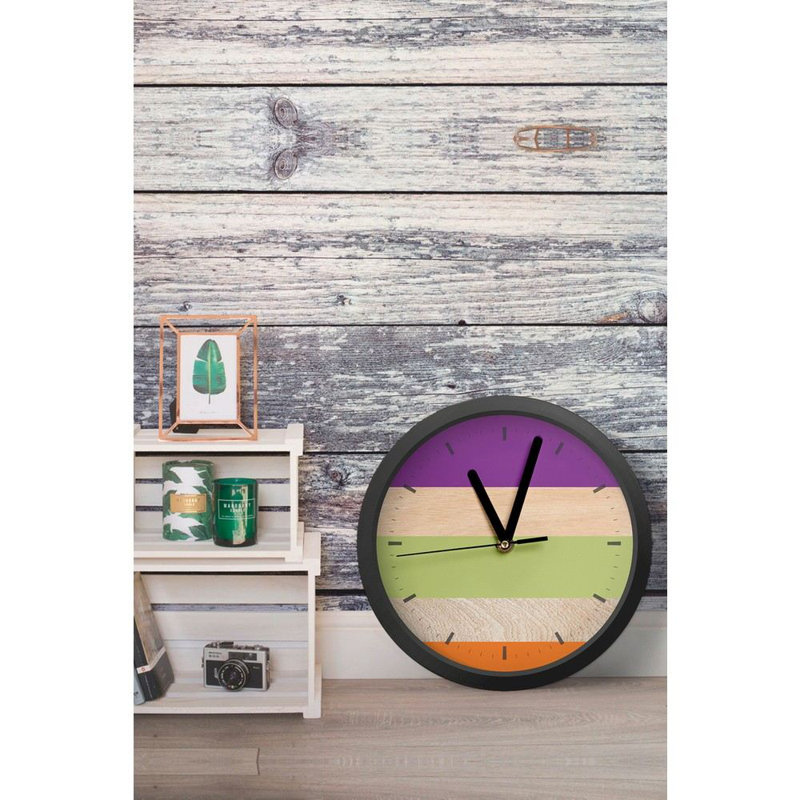 Stylish Decorative Wall Clock, 14.2 x 14.2 x 0.4 inches | 100% MDF, Thickness: 0.2 inches | Lightweight at 1.0 lbs | Perfect for Home & Office Decor, Modern Design with Elegant Finish