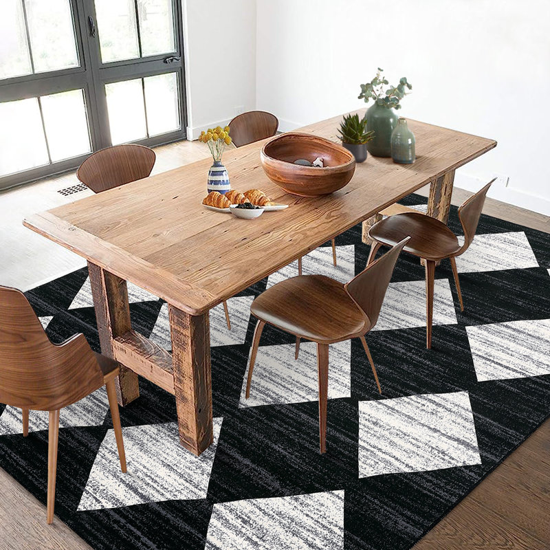 Brazzeal Washable Geometric Rug, Rectangle 9 pi x 12 pi