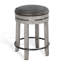 Ensemble de 2 tabourets pivotants Zeka, similicuir noir riche, gris