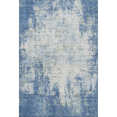 Premium Machine Washable Prisco Denim Rug