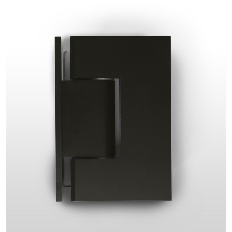 Illume 52 in. x 38.5 in. x 78 in. 90-degree Fully Frameless Wall Hinged Glass Shower Enclosure, Matte Black