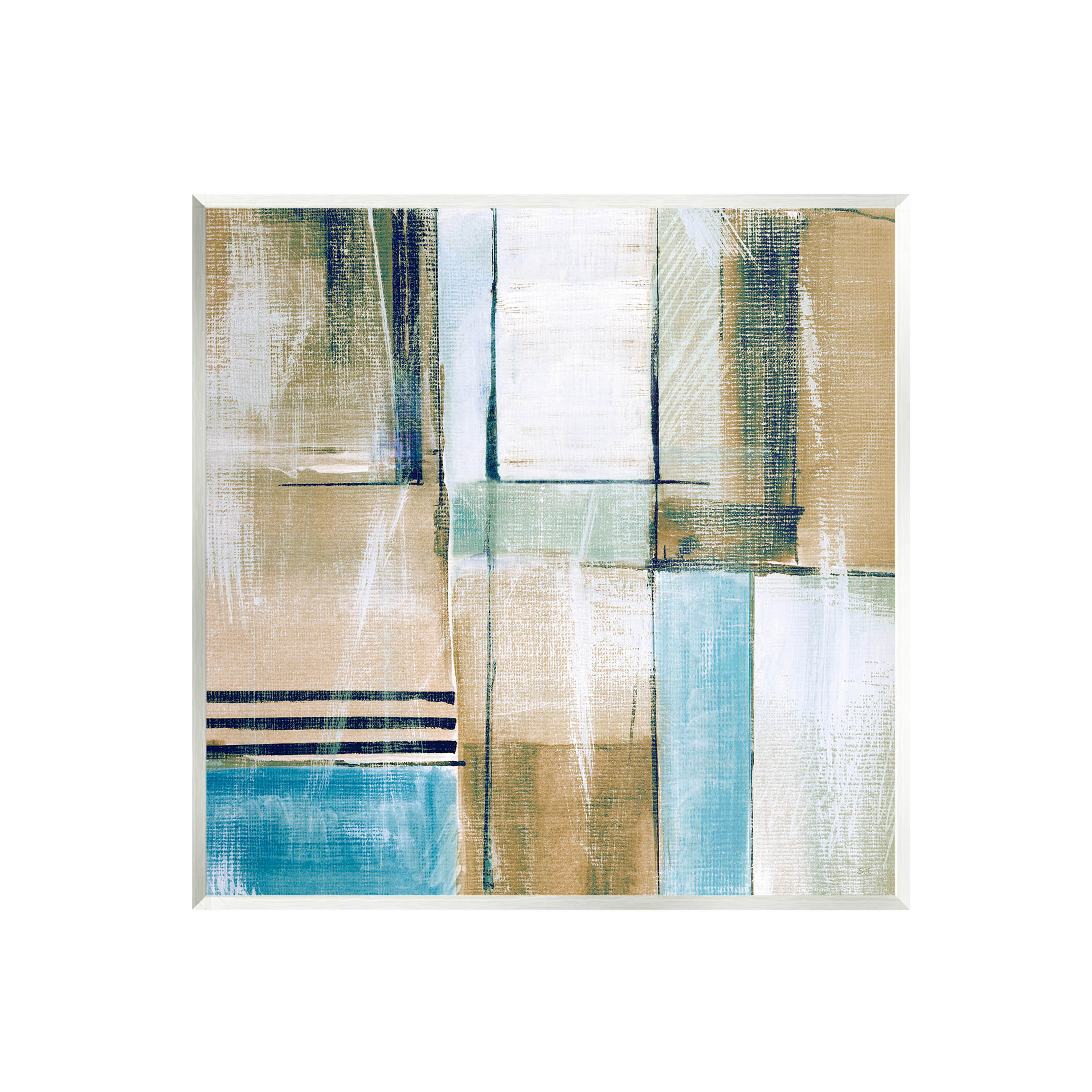 Stupell Industries Modern Geometric Shapes Arrangement Canvas Wall Art ...