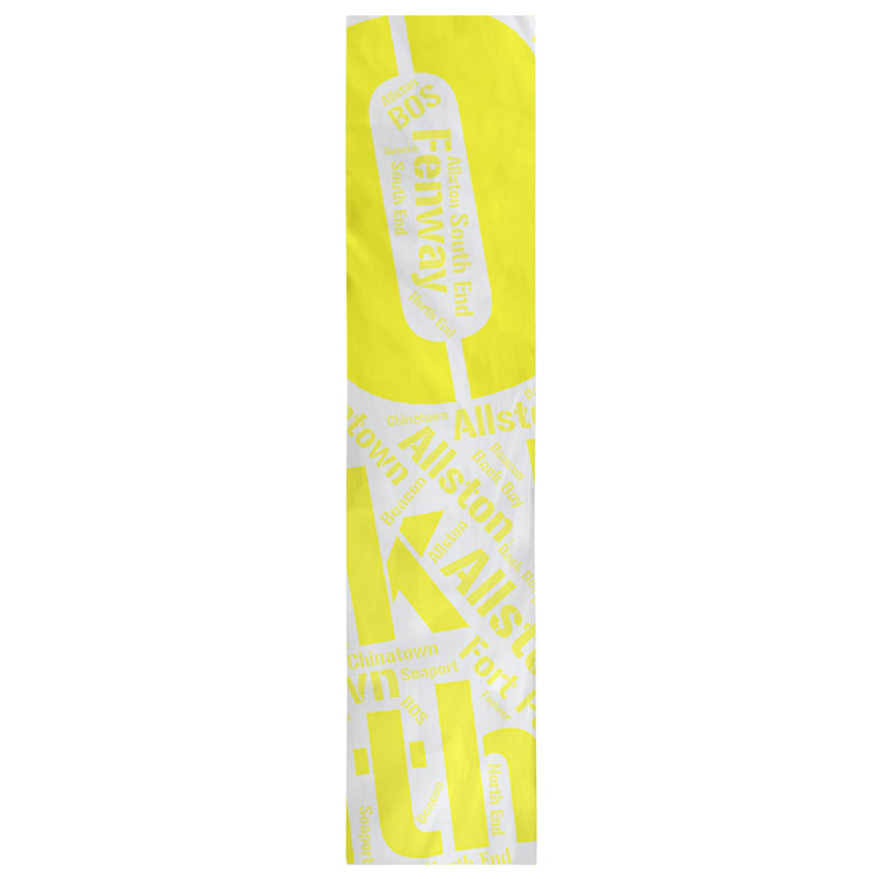 Chemin de table blendtable en coton, 90 po x 16 po, Jaune, Boston