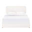 Grand lit plateforme tapissier Livcle Ivory Boucle