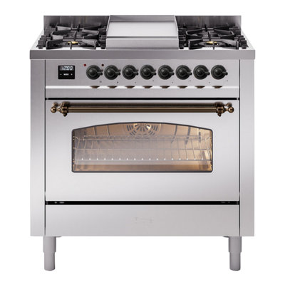 ILVE Nostalgie II 36 Dual Fuel Range, knobs