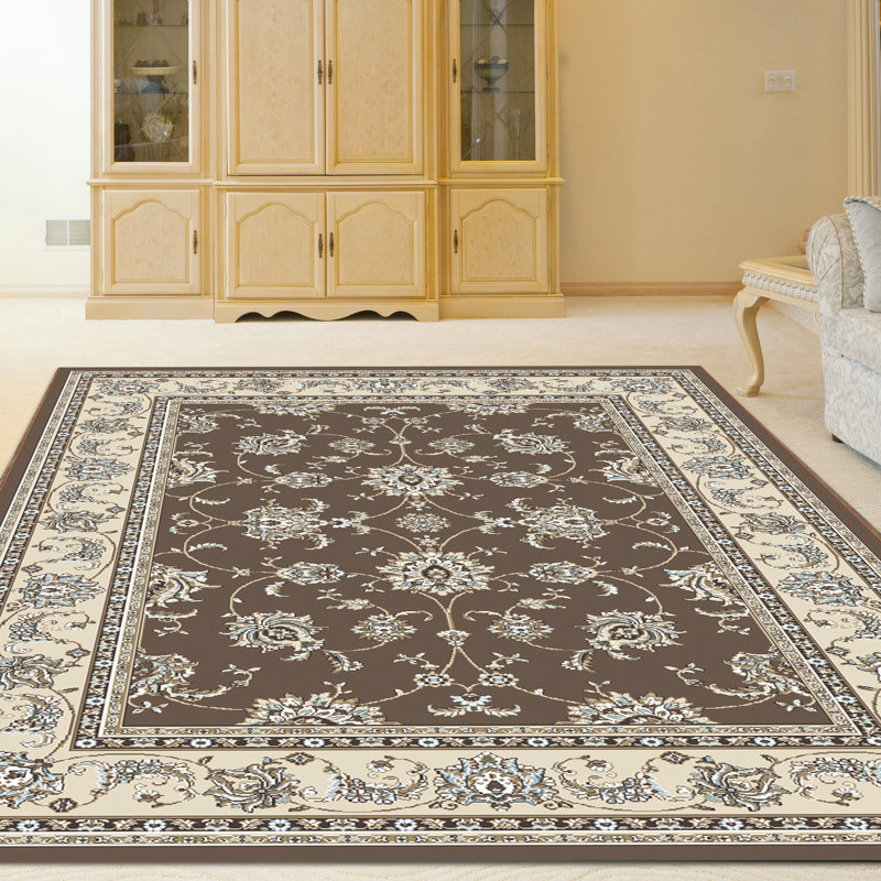 Tapis oriental brun Ackermanville, Rond 7 pi 10 po