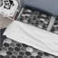 Ensemble de housse de couette moderne gris hexagonal blanc-109157004