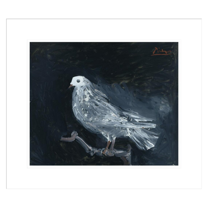 «Pigeon on a Perch» par Pablo Picasso, impression giclée sur cadre, H 17,75 po x l 20,22 po
