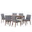 Jerwin 6 - Person Four Leg Dining Set-582423954-582421384