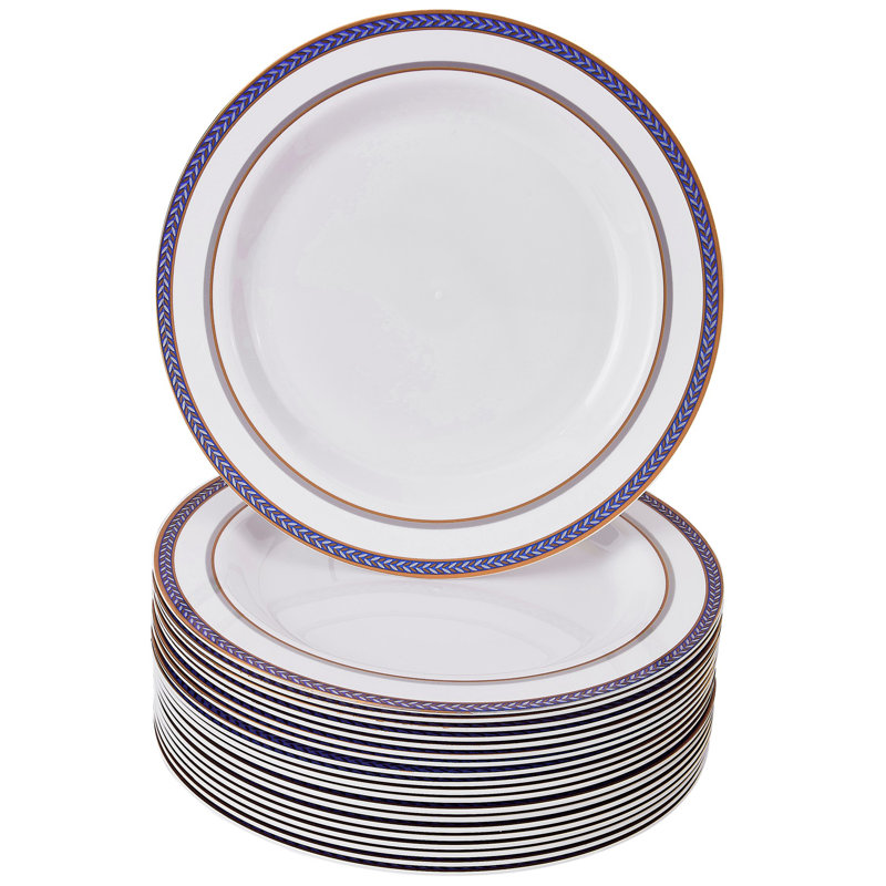 Ensemble de fournitures de partie jetable en plastique à poids lourd, Bleu royal