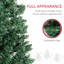 Arbre de Noël mince 8 pi, 300 blanc chaud, 618 pointes, décoration, grand arbre artificiel antidéflagrant avec lumières à DEL, fonction d'ornement, bourre facile