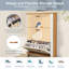 Armoire de rangement pour chaussures avec 3 tiroirs rabattables pour un canard mignon portant un range-chaussures beige