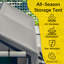 Abri extérieur polyvalent 8 X 8 pi, tissu imperméable et haute résistance, coutures de précision, bords renforcés pour un abri durable avec portes enroulables, cadre de qualité industrielle, grand espace intérieur-129098388