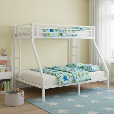 Lit superposé simple au-dessus de très grand lit en métal pour adolescents et adultes