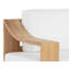 Chaise de patio pivotante en teck avec coussins Hellein