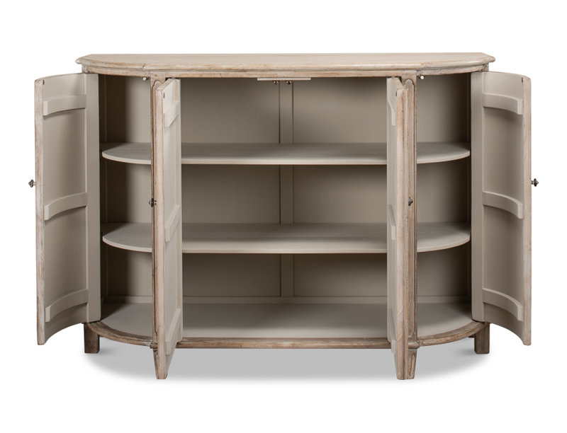 Brooks 63'' W Solid Wood Sideboard, Stone Gray