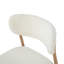 47cm H Boucle Upholstered Metal Wing Back Side Chair in Beige